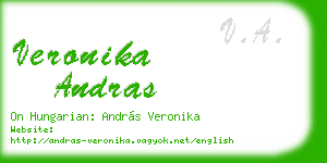 veronika andras business card