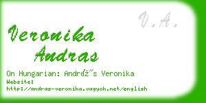 veronika andras business card